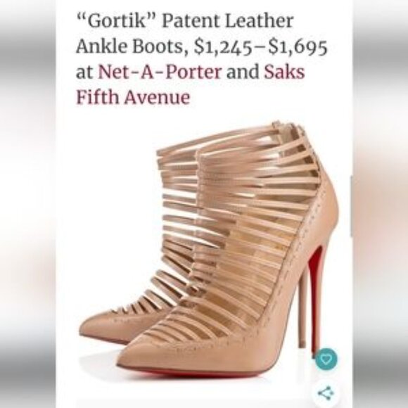 NEW Christian Louboutin Gortik Strappy Red Sole Bootie NEW - Picture 2 of 15